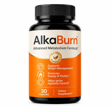 AlkaBurn dietary supplement bottle showing the supplied front label